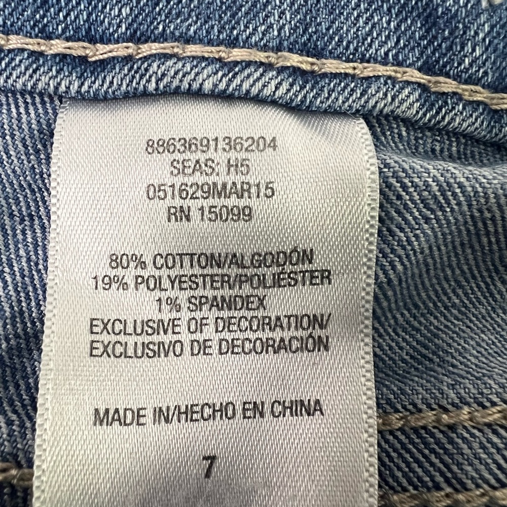 CANYON RIVER BLUES Girls Skinny Distressed With Lace Denim JEANS, Size 7 - Picture 10 of 12
